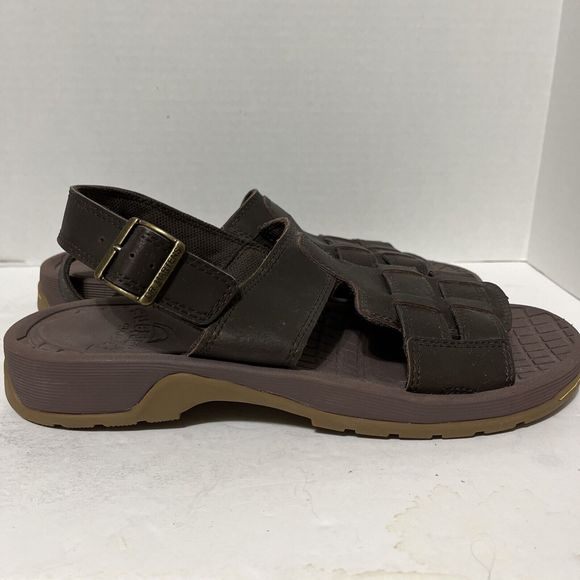 Doc Martens Men’s Size 12 Wharf AW004  Brown Sandals Ankle Strap Weave Woven - Picture 6 of 11